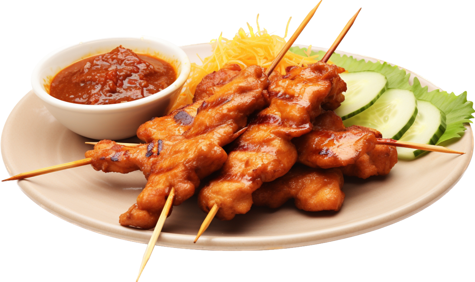 Satay png with AI generated.