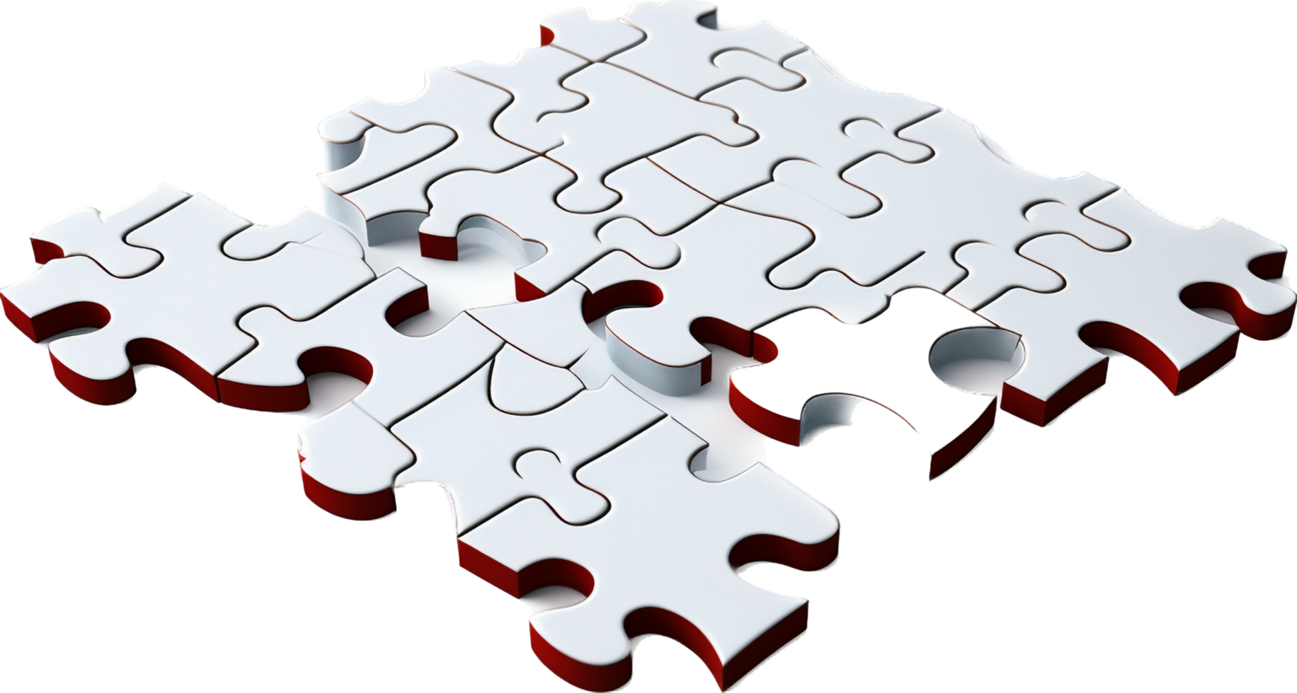 Jigsaw png with AI generated.