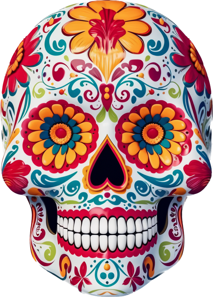 Sugar skull with . png