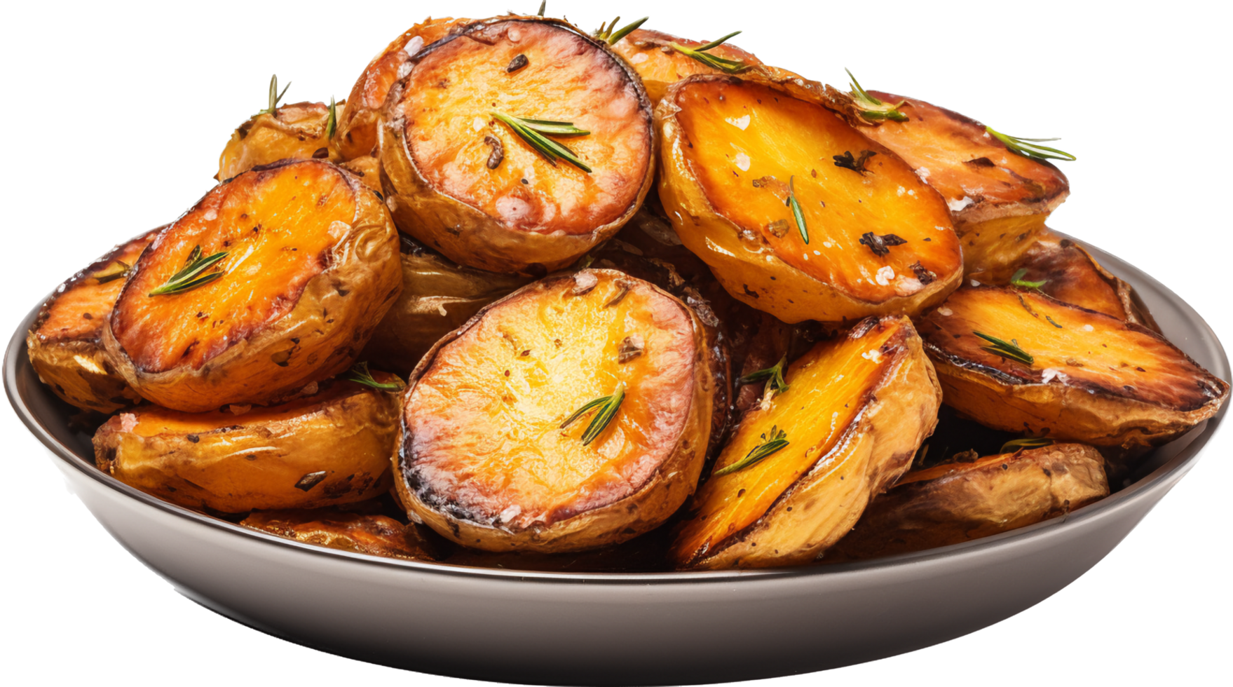 Roasted potato png with AI generated.