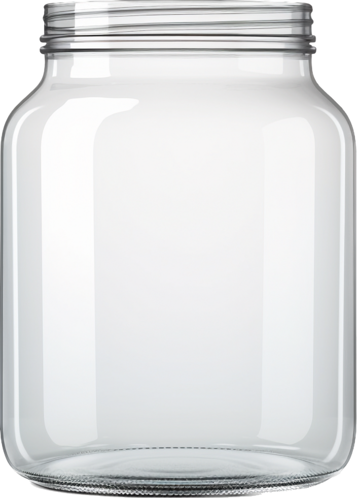 Glass jar with . png