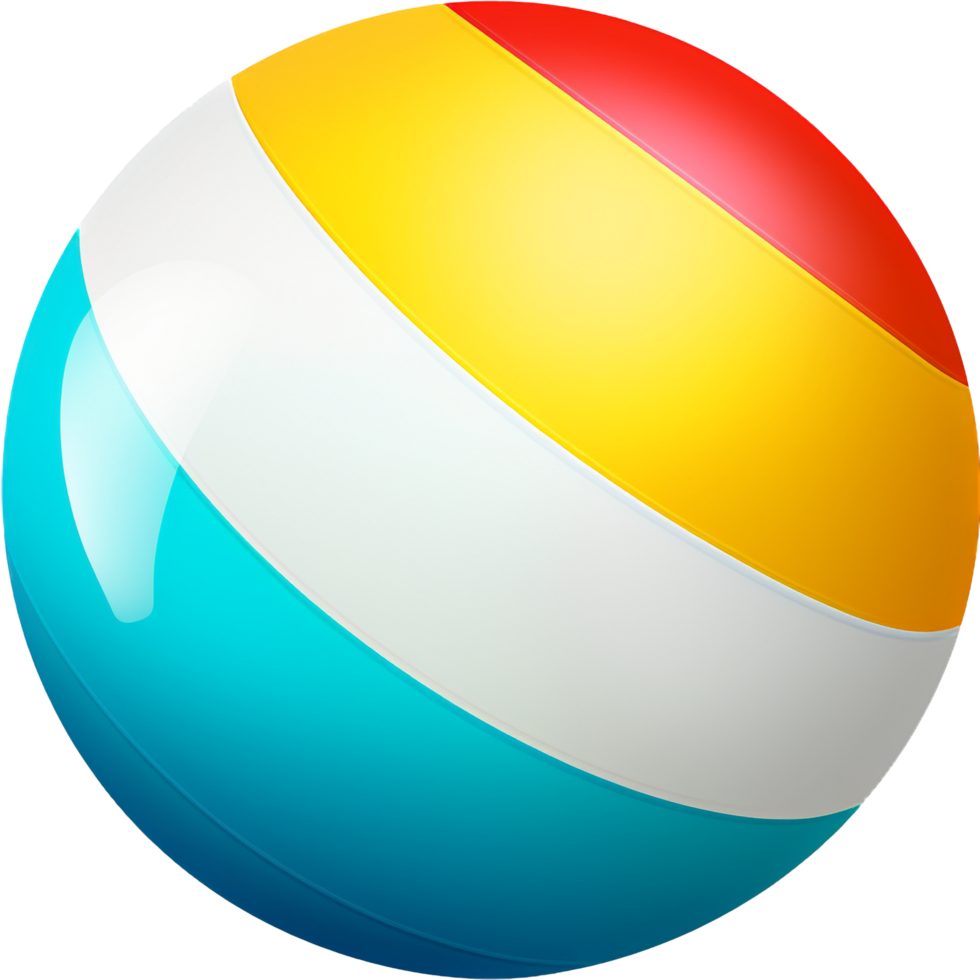 Beach ball png with AI generated.