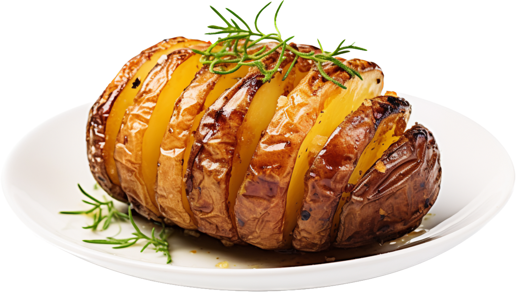 Roasted potato png with AI generated.