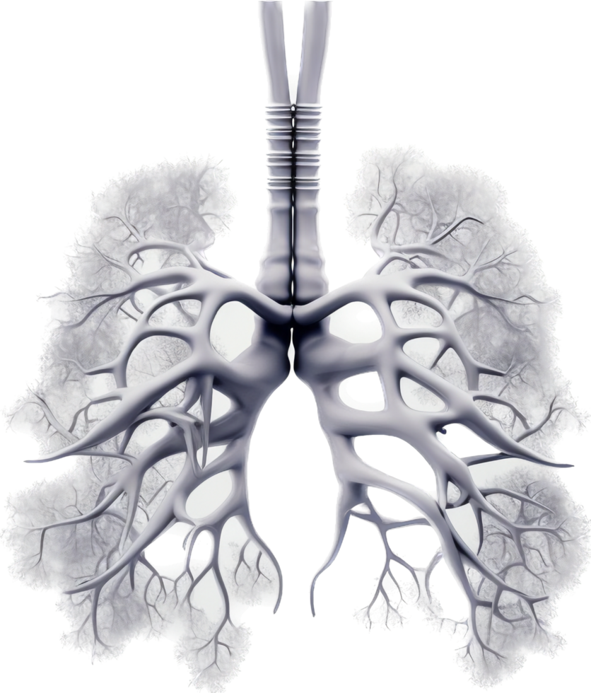 Lung png with AI generated.