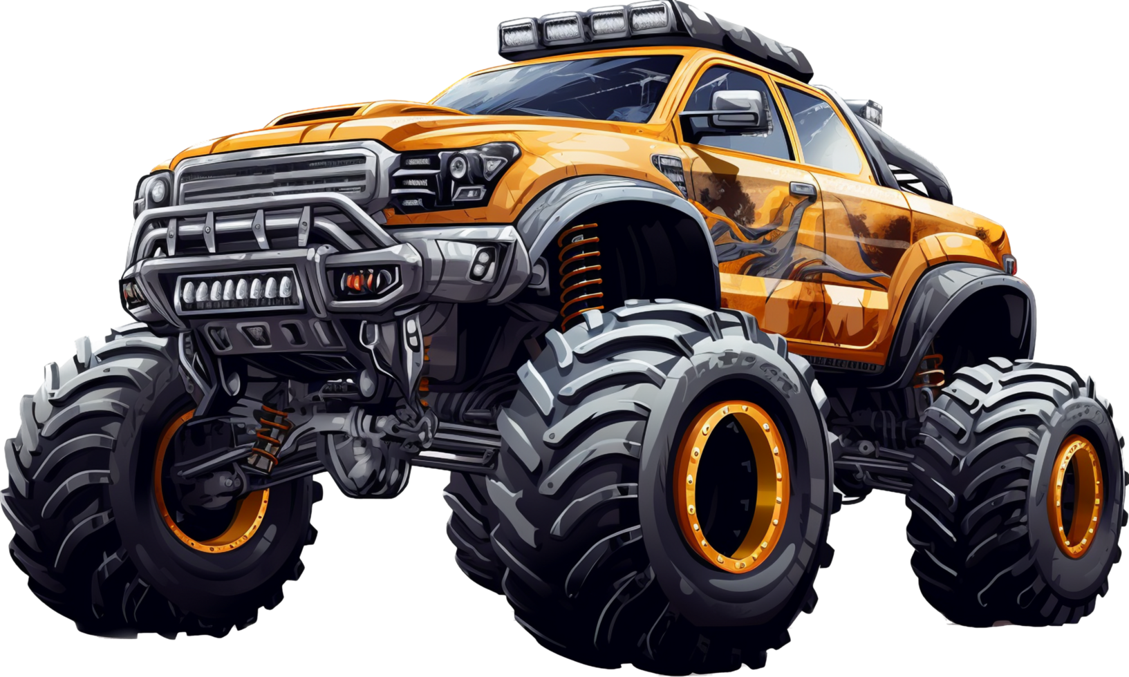 Monster truck png with AI generated.