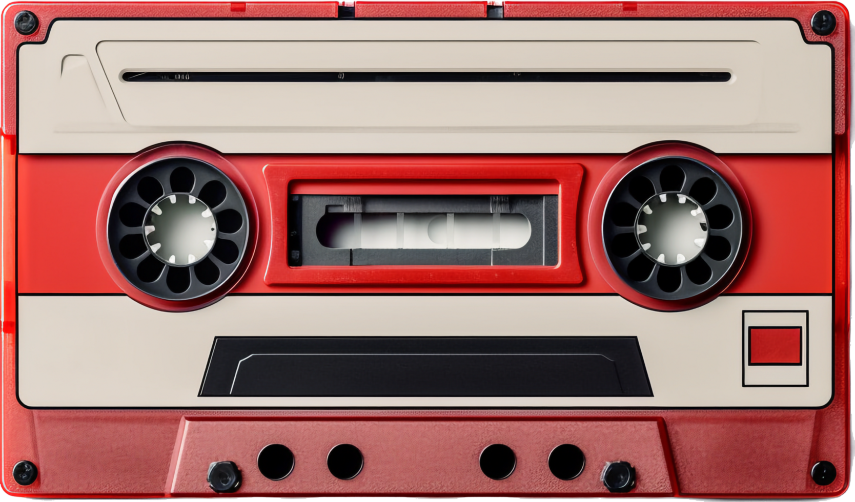 Cassette tape png with AI generated.