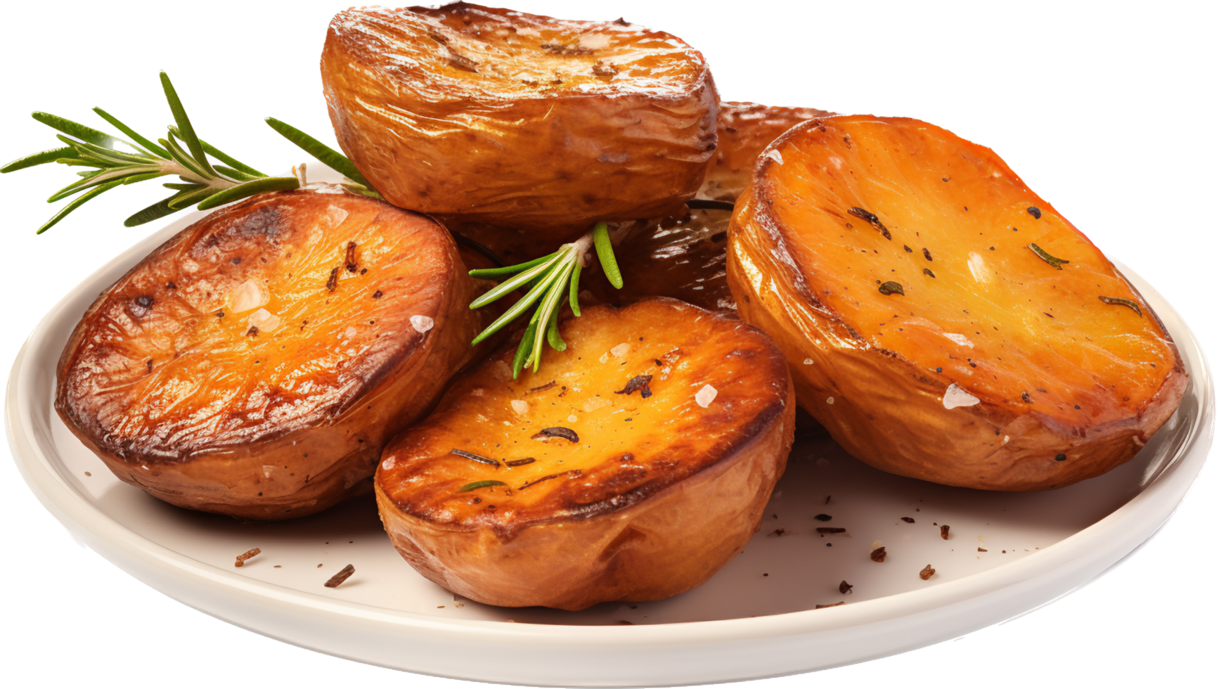 Roasted potato png with AI generated.