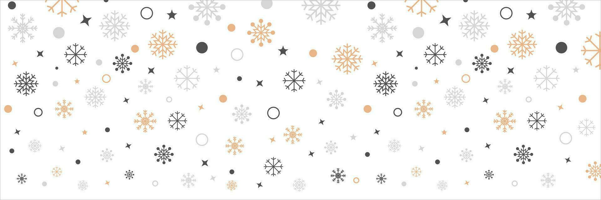 Snowflakes vector pattern. Snowfall Christmas background. Background of winter snowflakes vector illustration