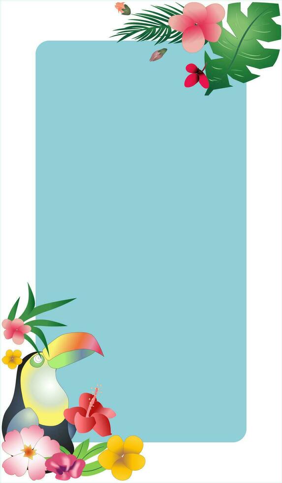 Tropical Social Media Template vector