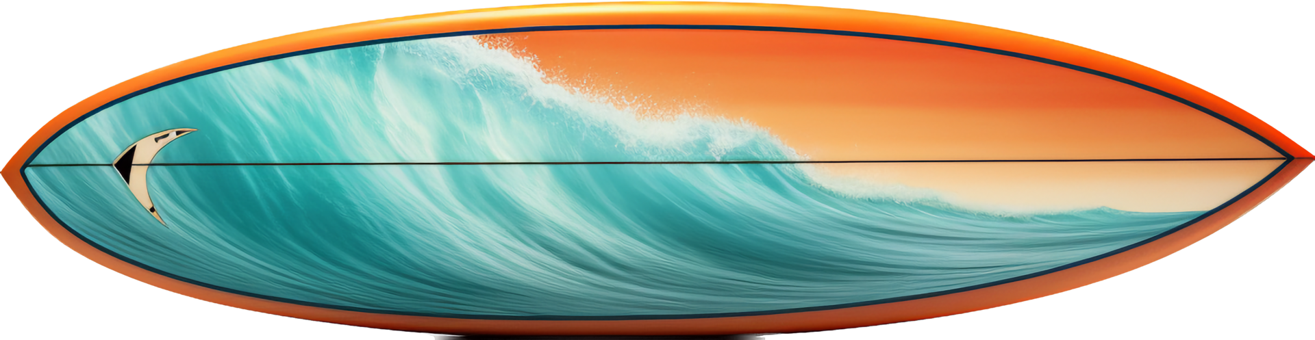 Surfboard png with AI generated.