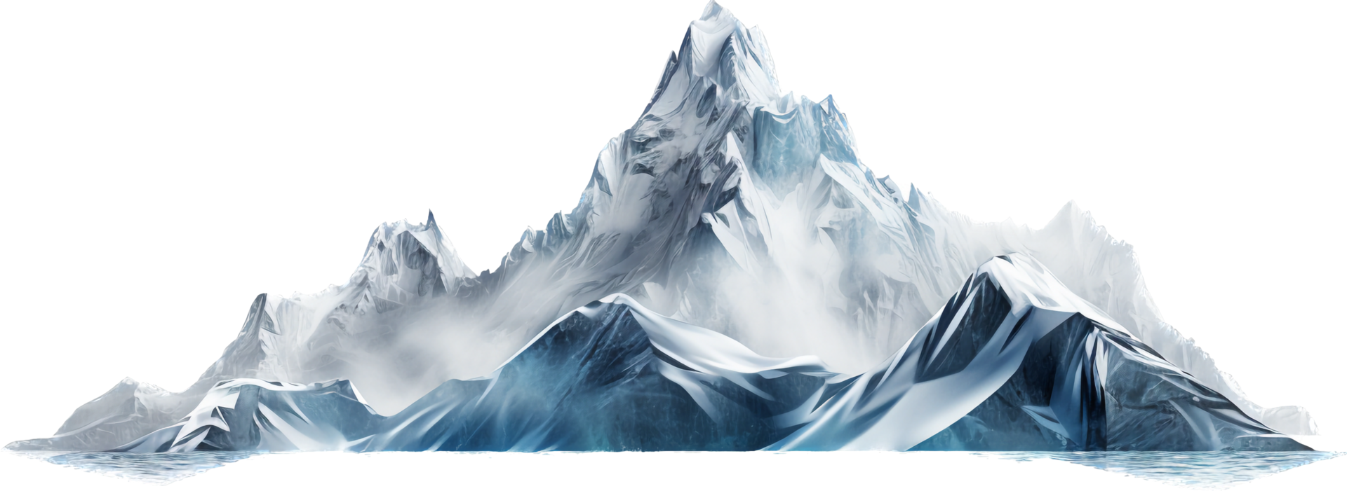 la glace Montagne png avec ai généré.