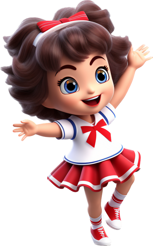 Cheerleader png with AI generated.