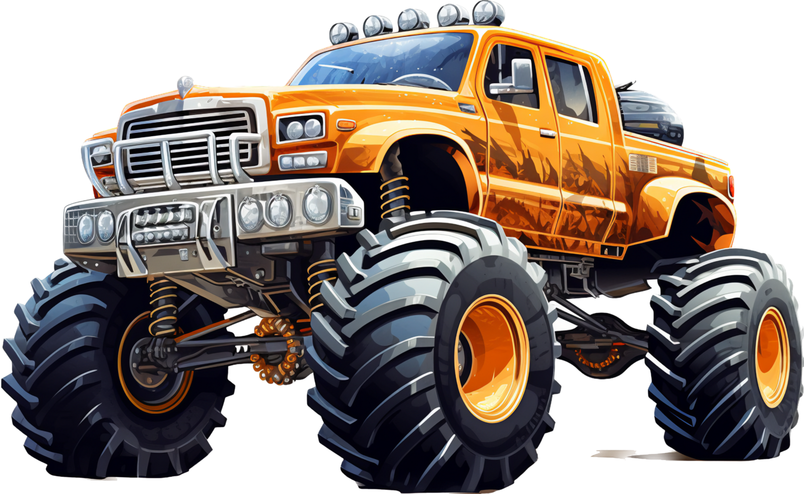 Monster truck png with AI generated.