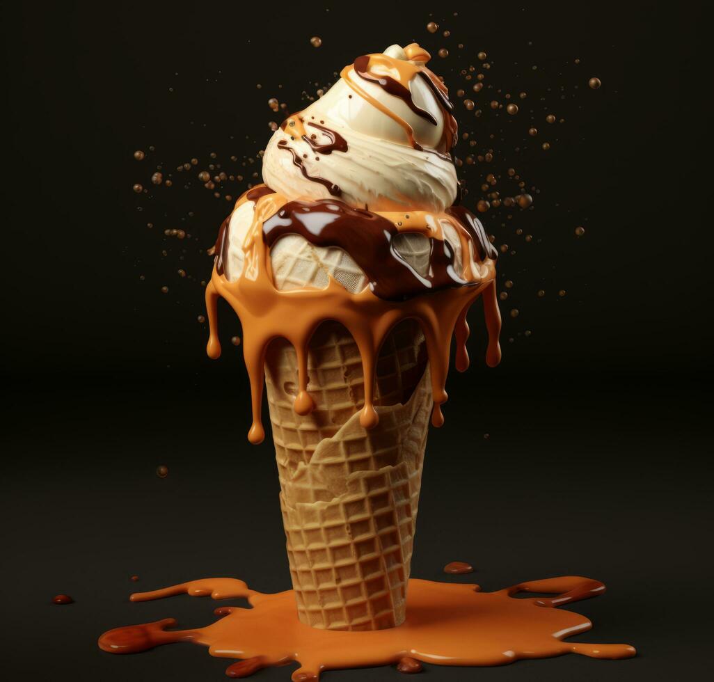 Ice cream background photo