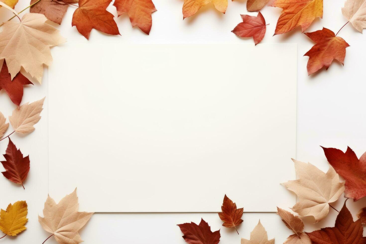 Autumn leaves background photo