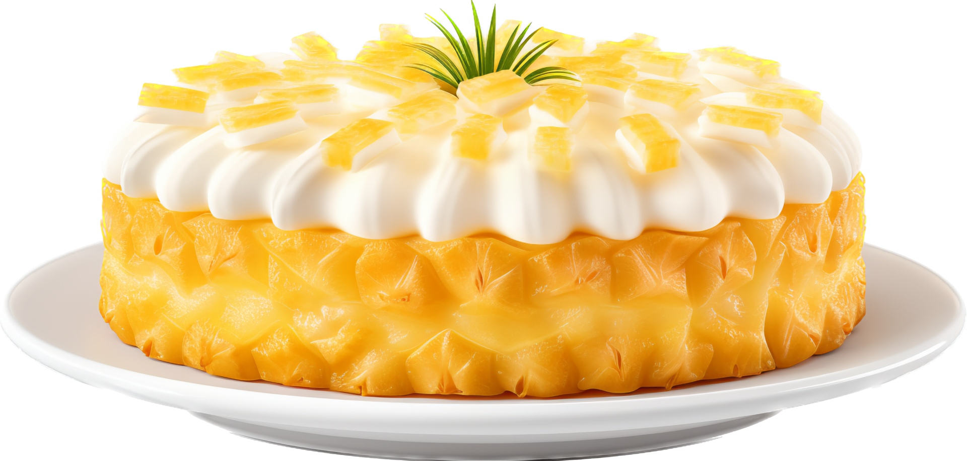 Pineapple cake png with AI generated.