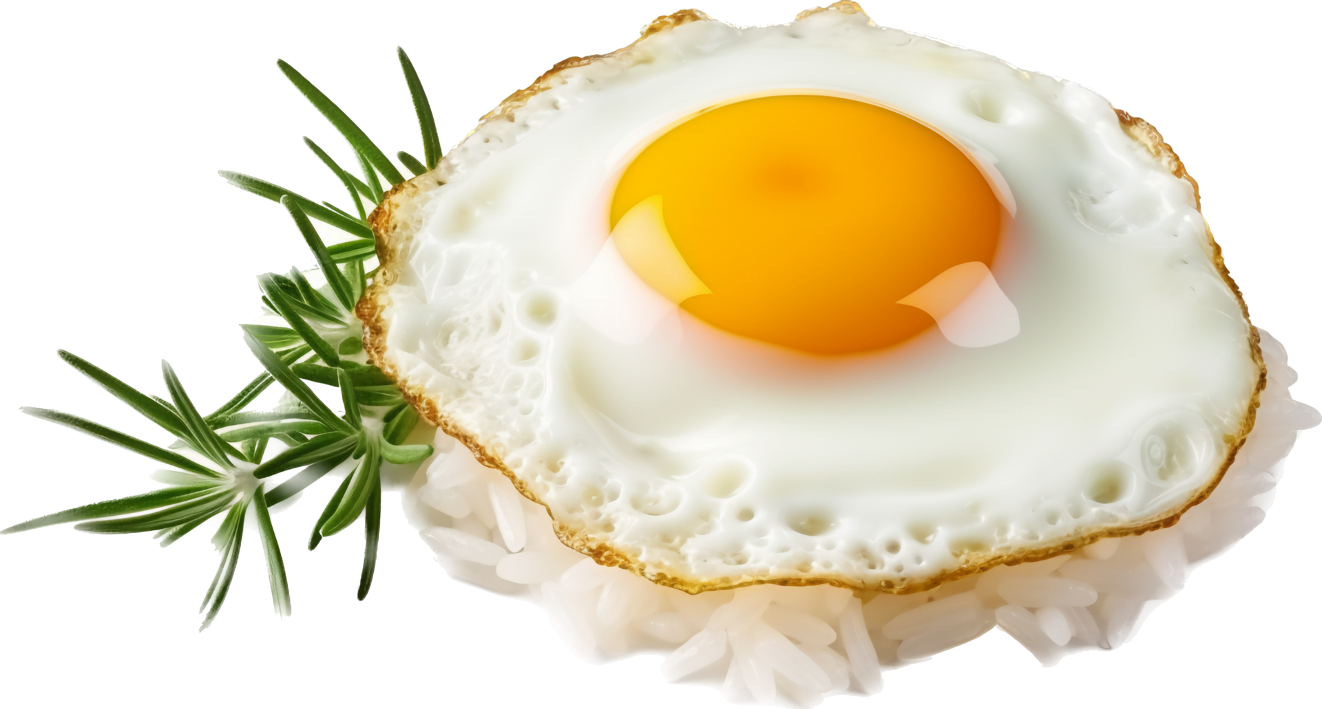 Fried egg isolated on transparent background. Top view AI Generated  27187877 PNG