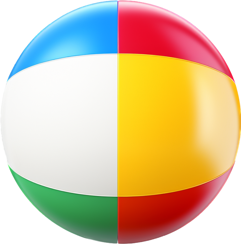 Beach ball png with AI generated.