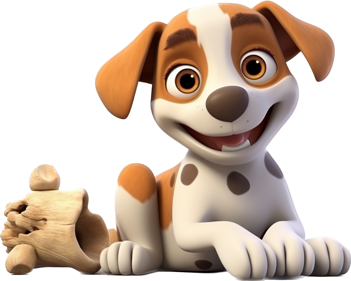 Dog with a bone with . png