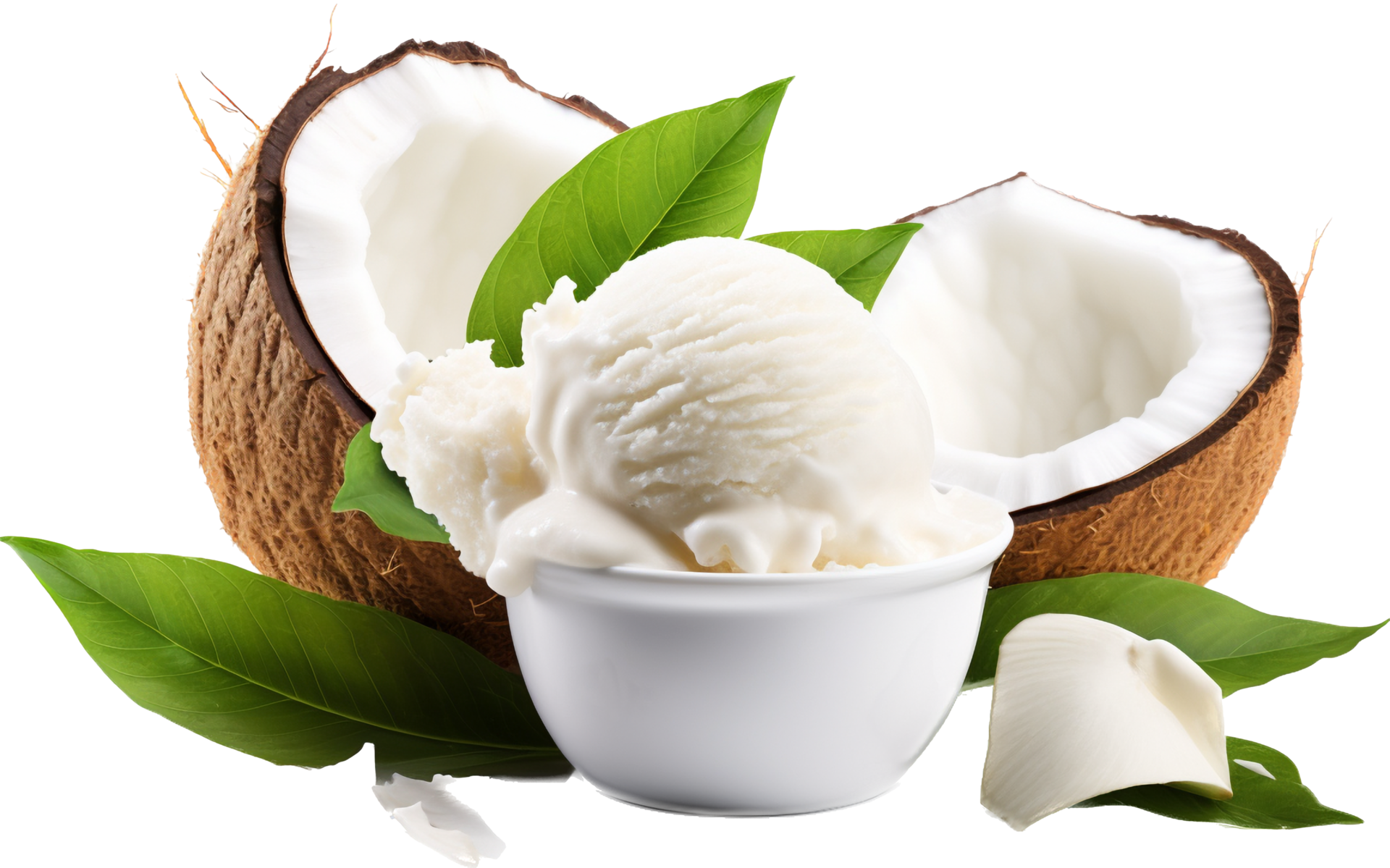 Coconut Ice Cream with . 26774583 PNG