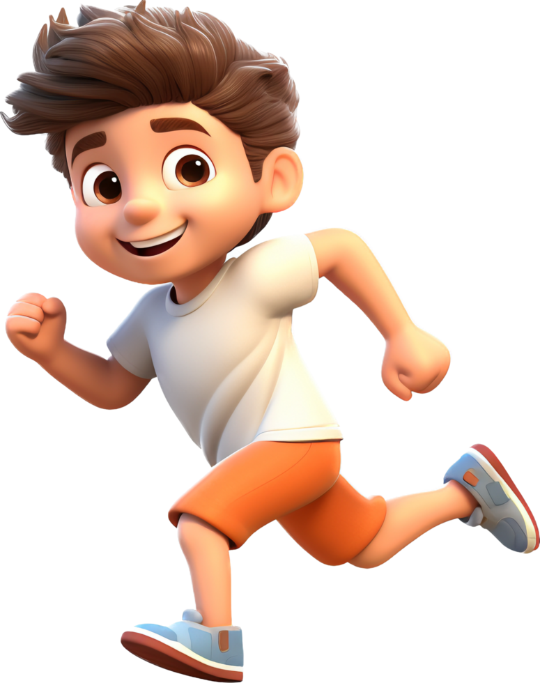Boy is running with . png