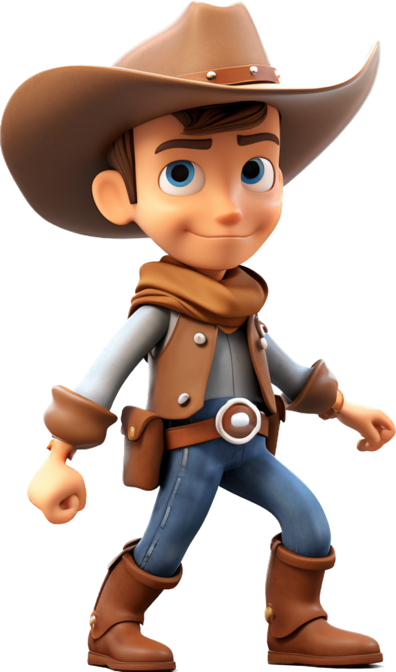 Cowboy png with AI generated.