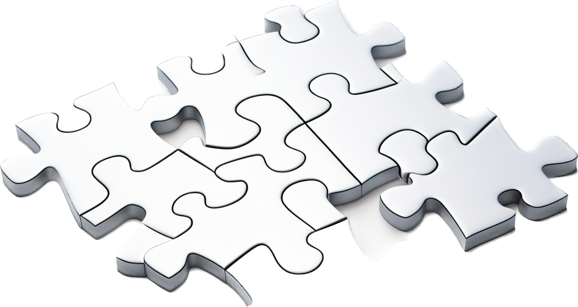 Jigsaw png with AI generated.