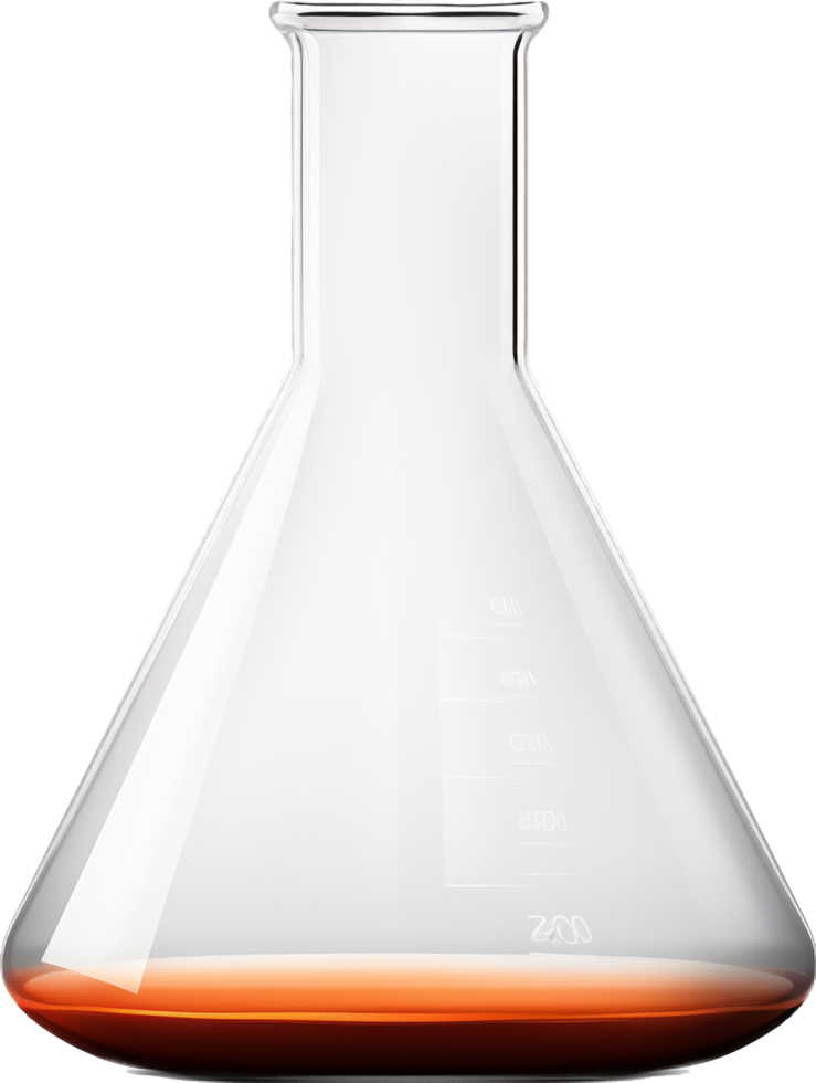 Laboratory flask png with AI generated.