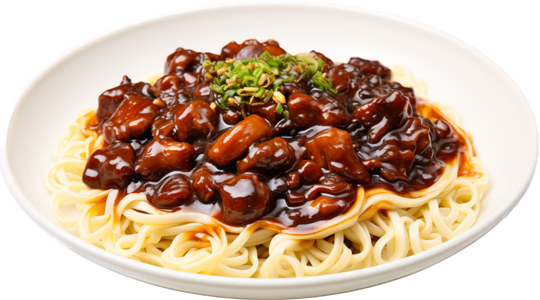 Jajangmyeon png with AI generated.