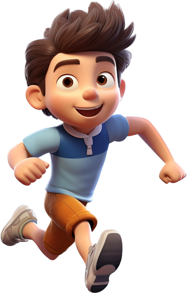 Boy is running with . png