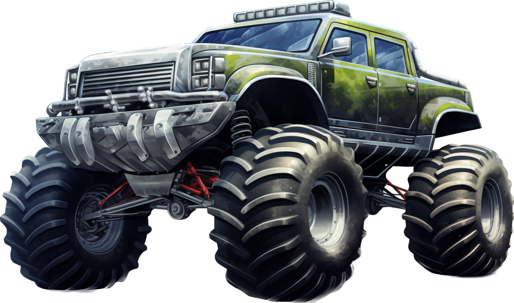 Monster truck png with AI generated.