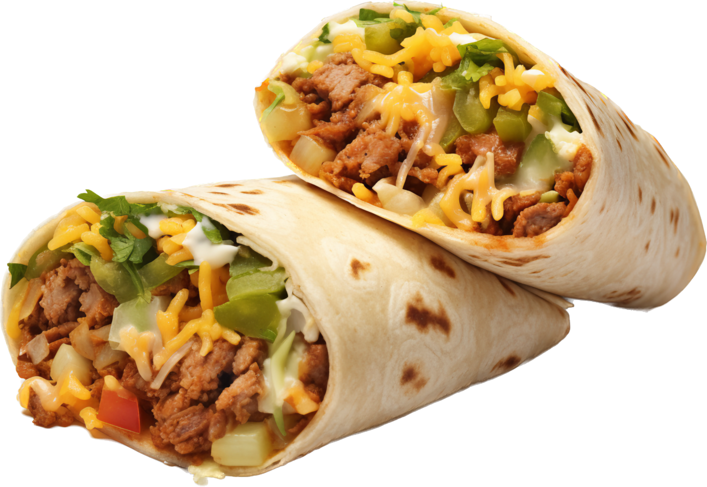 Burritos png with AI generated.