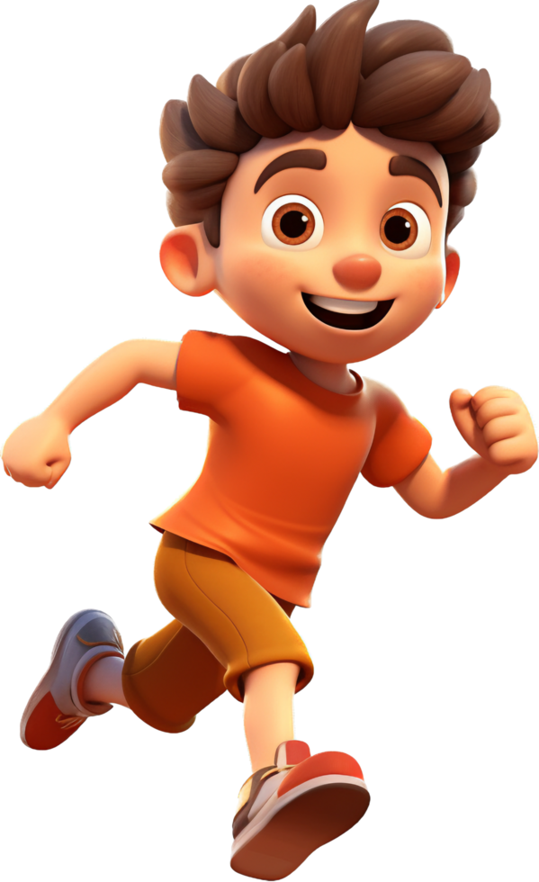 Boy is running with . png