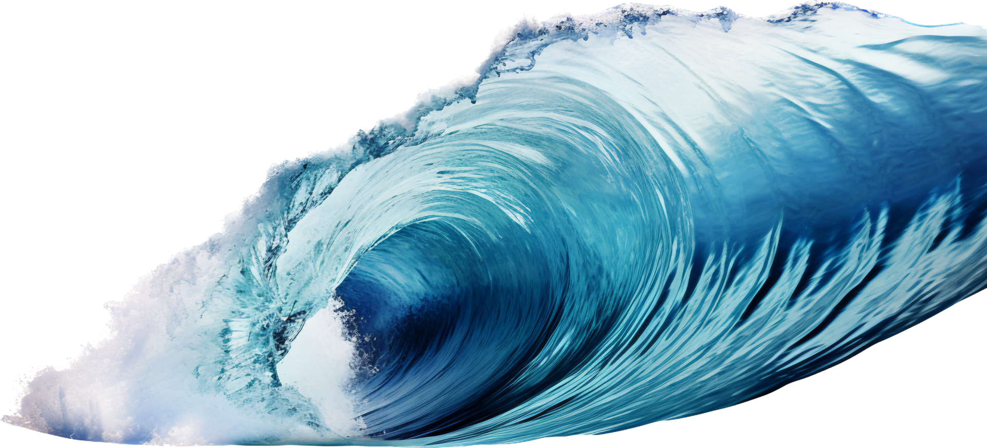 Wave png with AI generated.