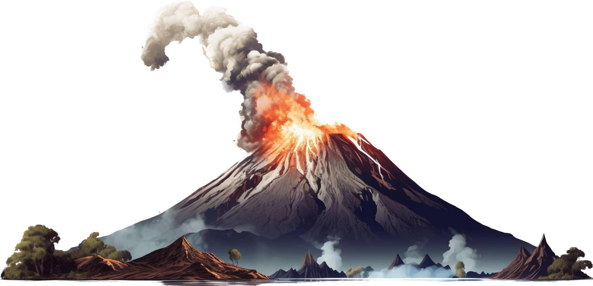 volcán png con ai generado.