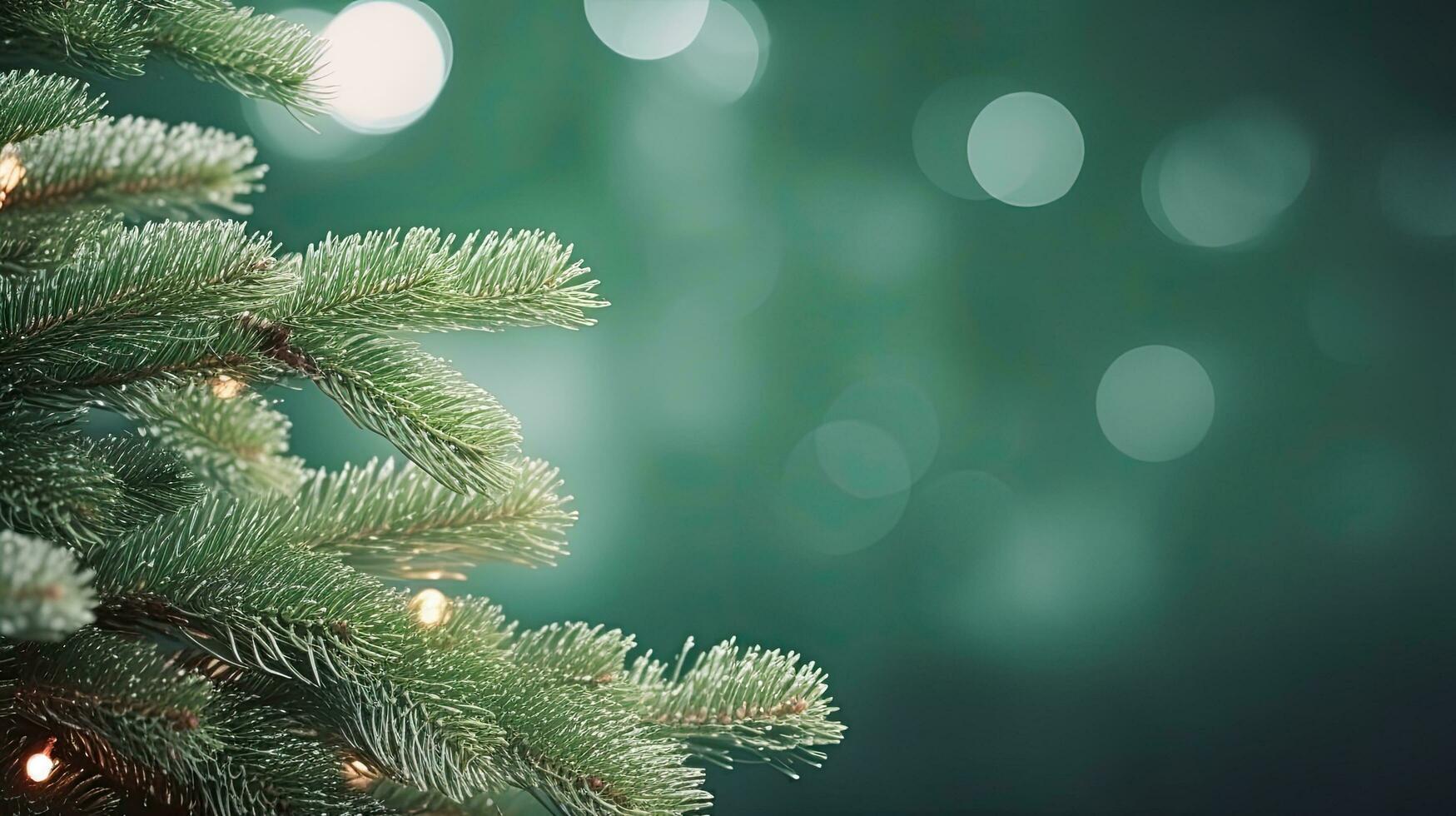 Christmas green background with fir branches photo