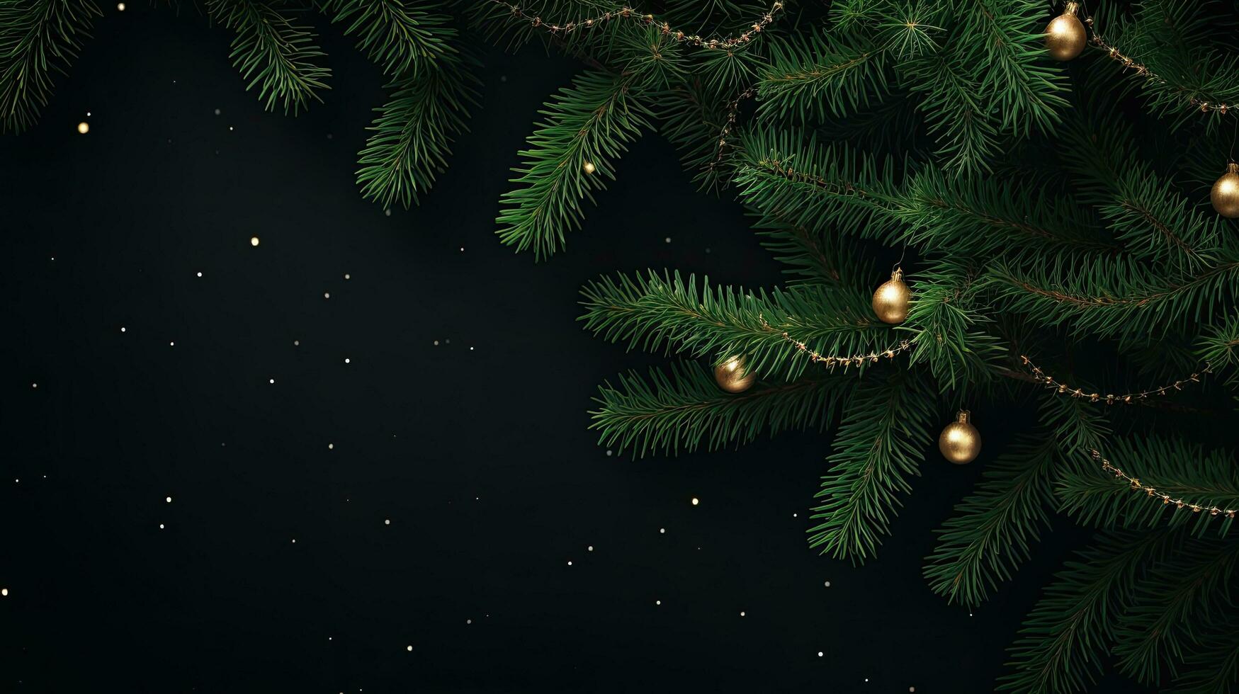 Christmas green background with fir branches photo