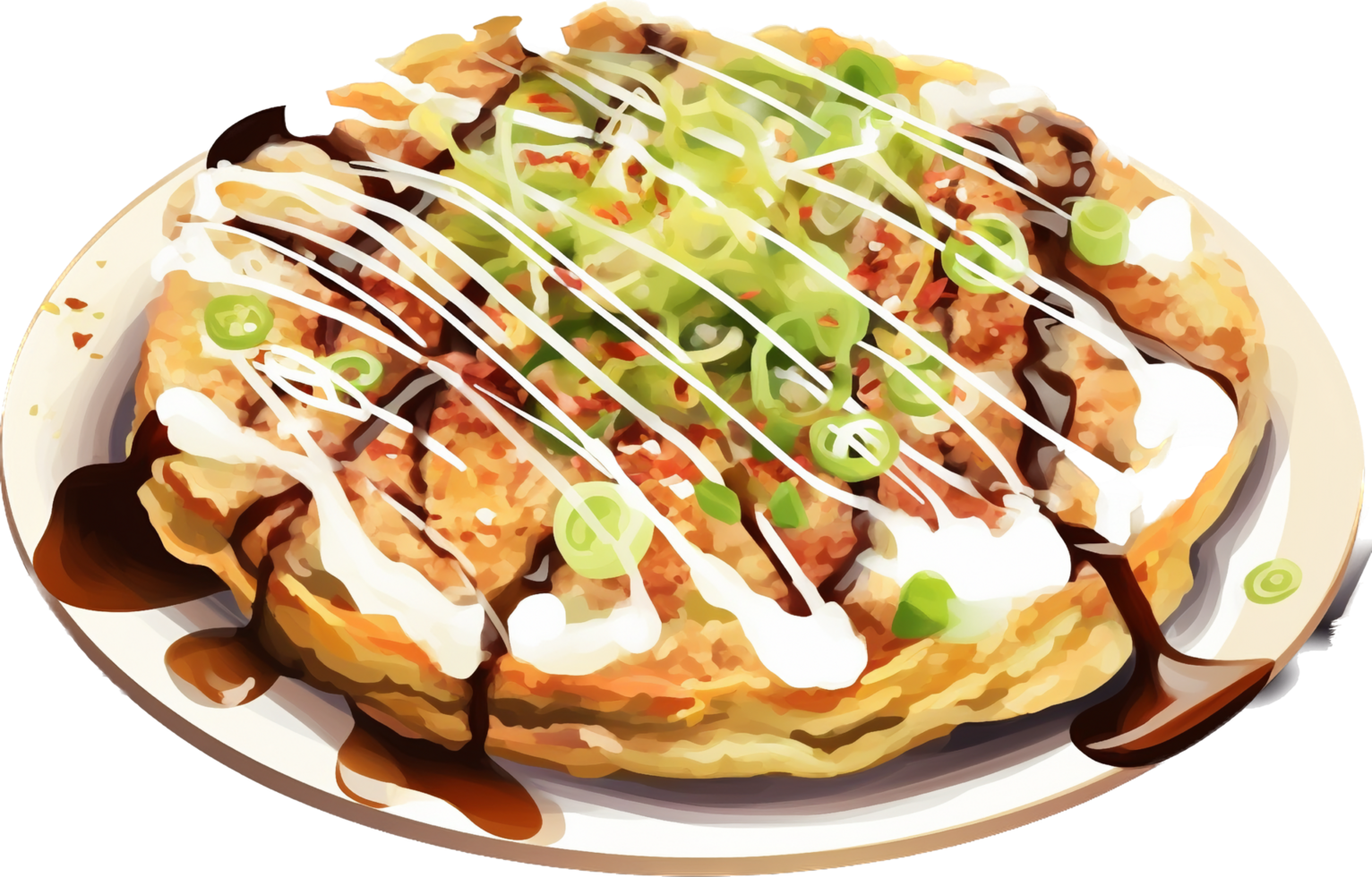 okonomiyaki png med ai genererad.