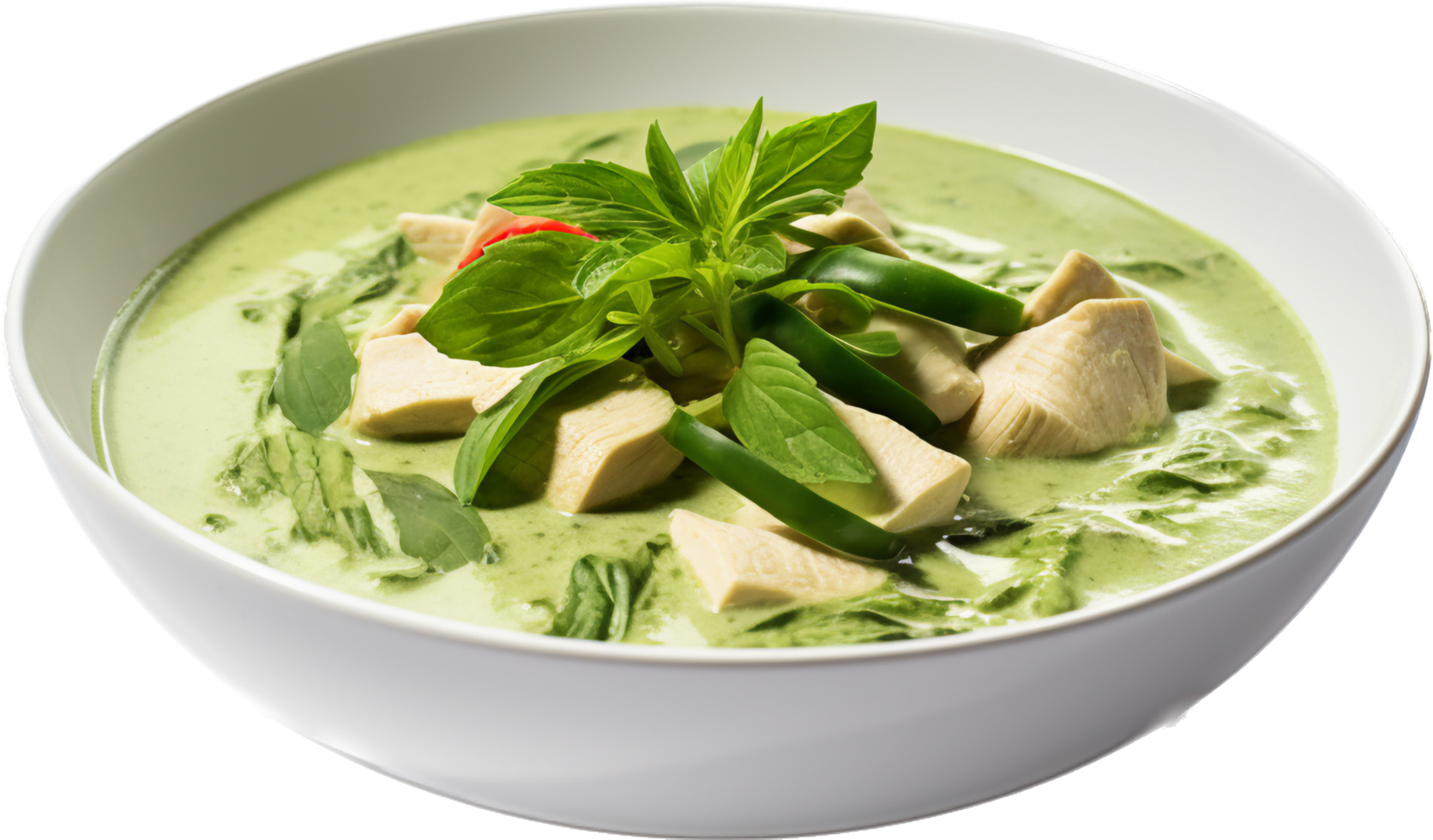 Green curry png with AI generated.