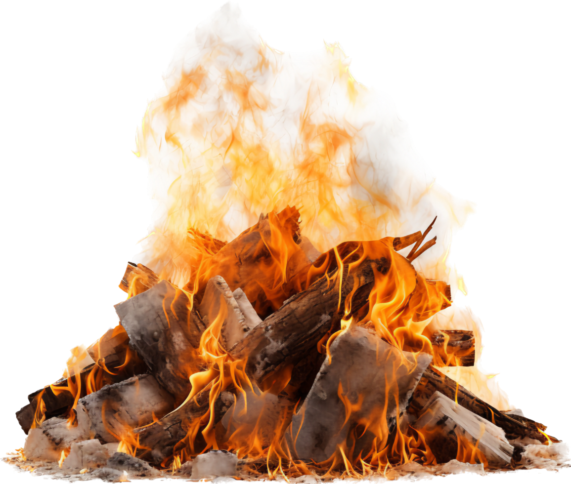 Bonfire png with AI generated.