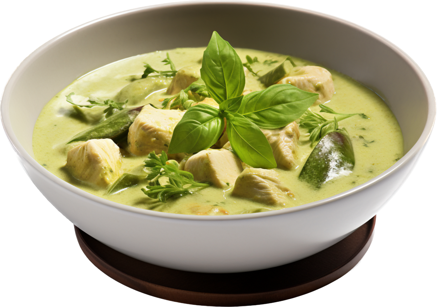 Green curry png with AI generated.