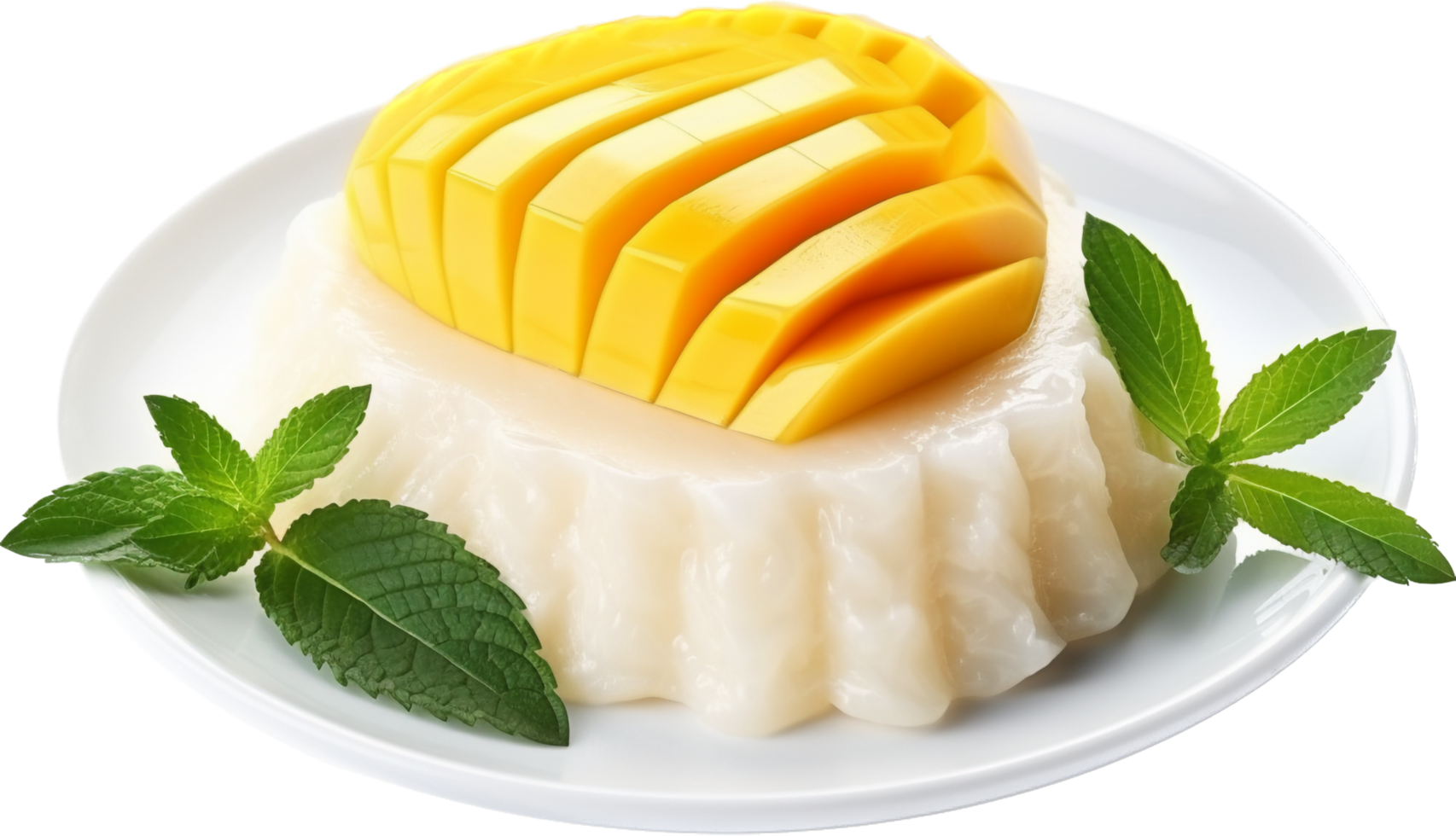 Mango Sticky Rice png with AI generated.