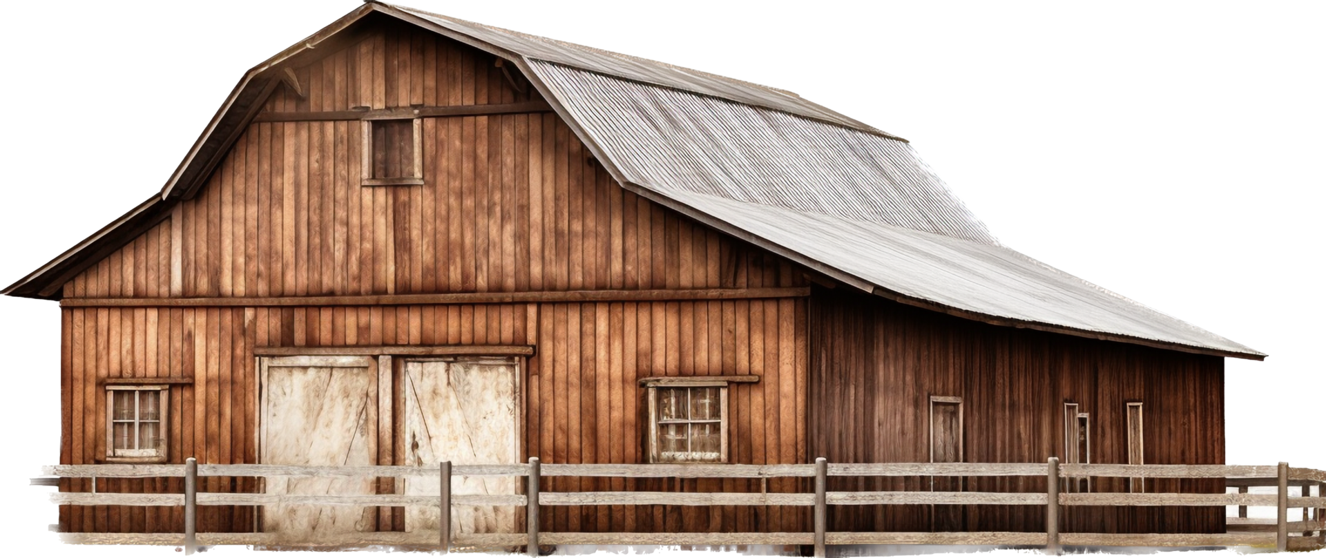 Barn png with AI generated.