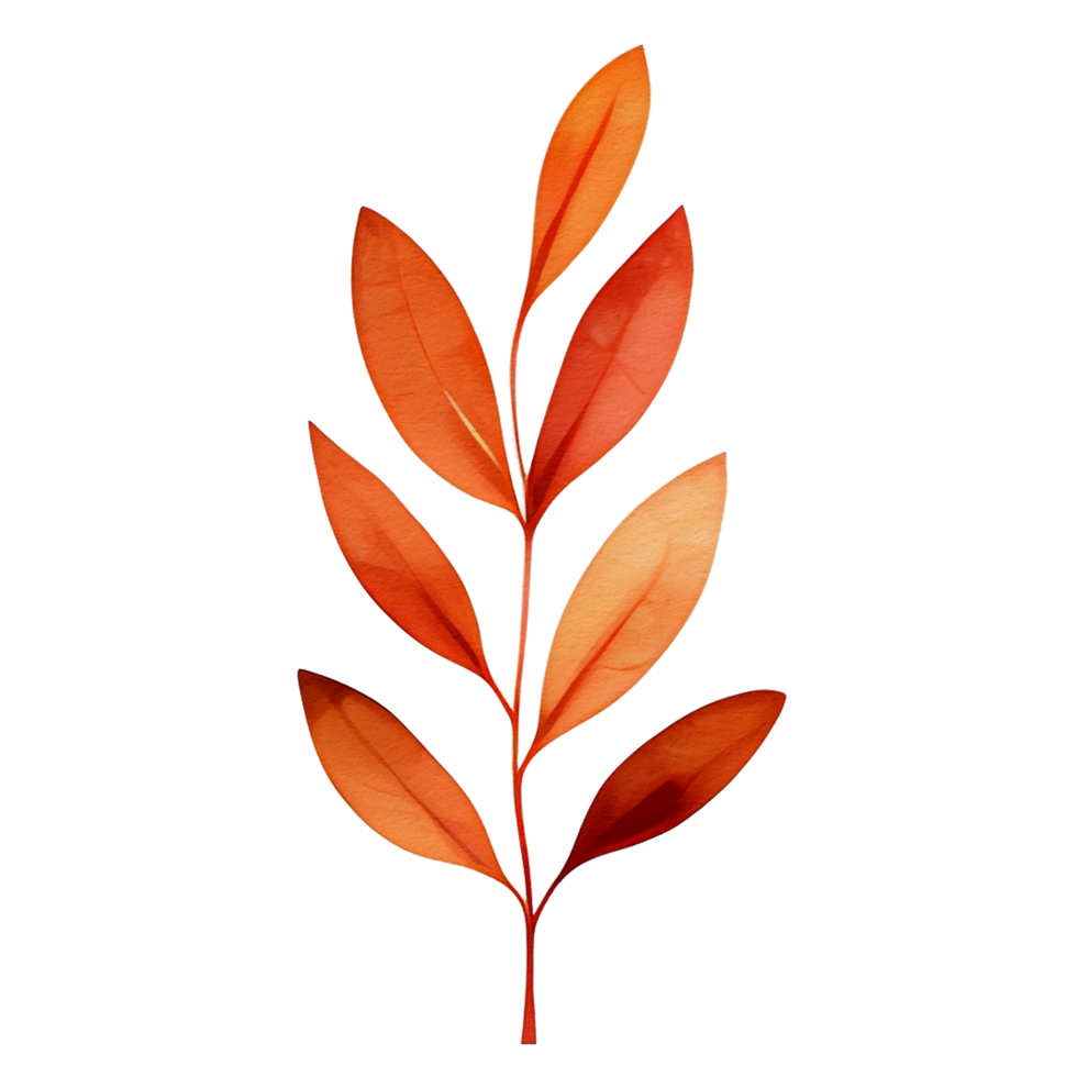 watercolor autumn leaf, ai generative png