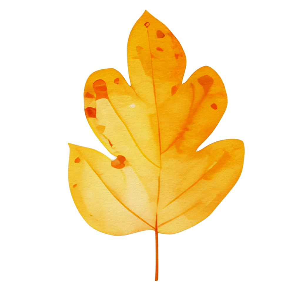 watercolor autumn leaf, ai generative png