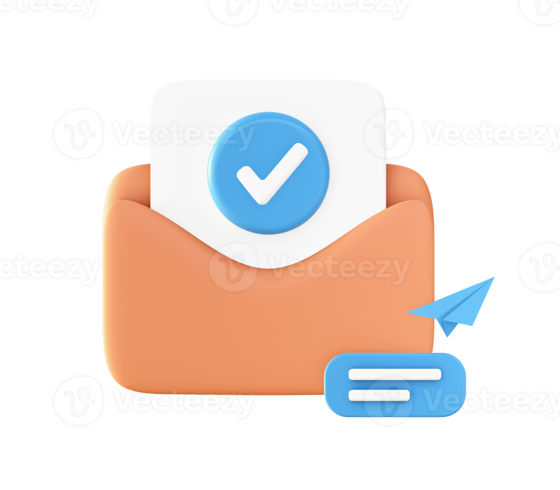3d Sending business email icon for UI UX web mobile apps social media ads design png