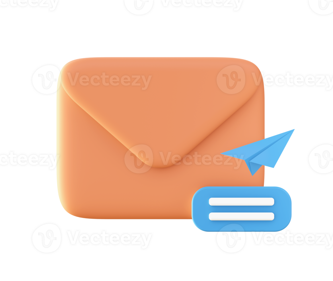 3d Writing business email icon for UI UX web mobile apps social media ads design png