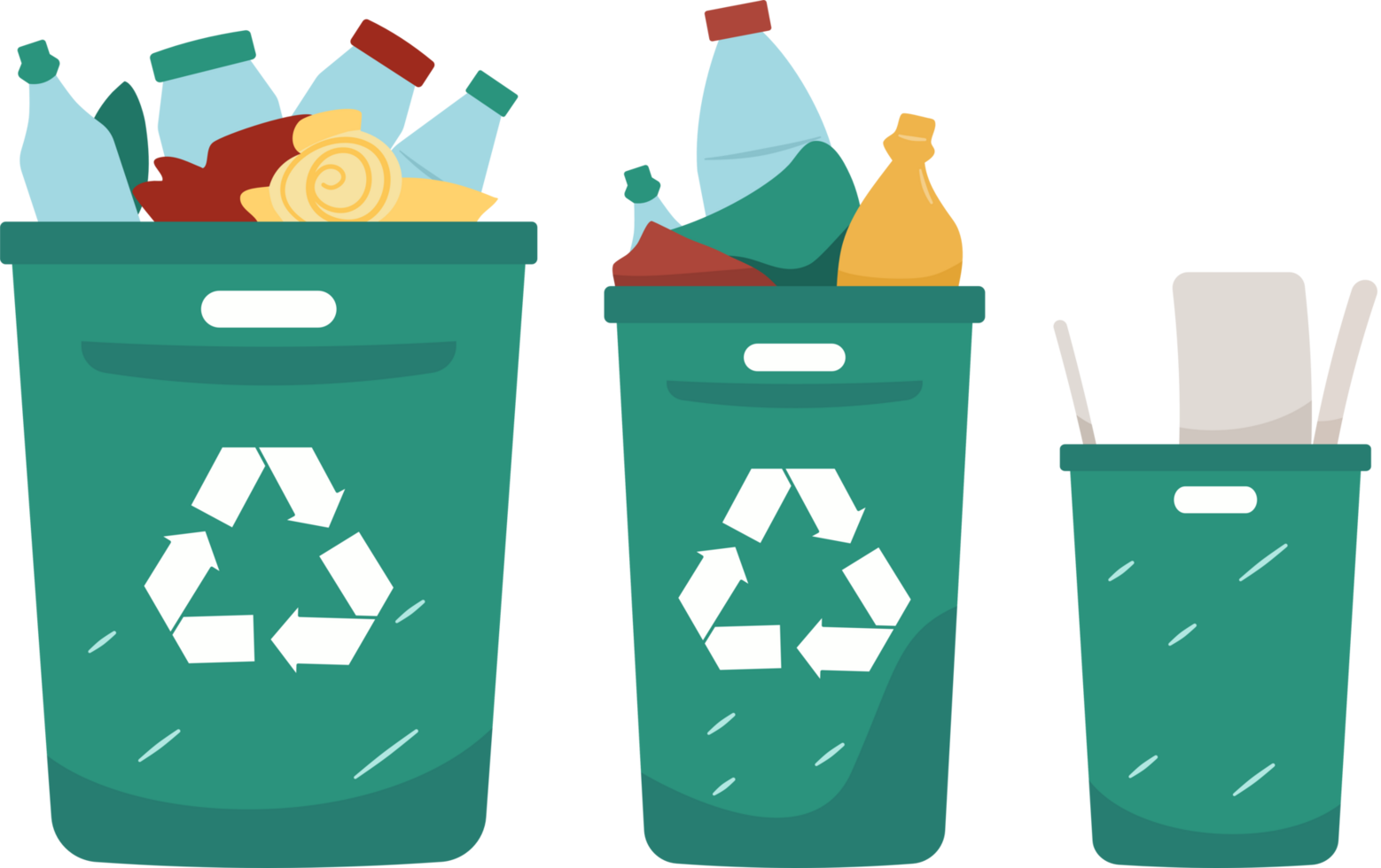 recyceln Behälter Illustration, nachhaltig Abfall Management, umweltfreundlich Recycling und Erhaltung png