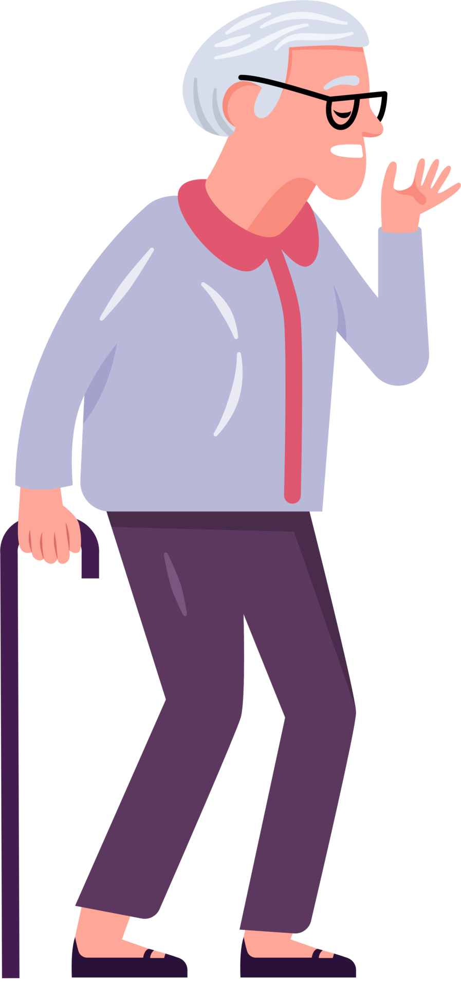 Elderly Woman Flat Style Cartoon Illustration. Senior People. 26775623 PNG