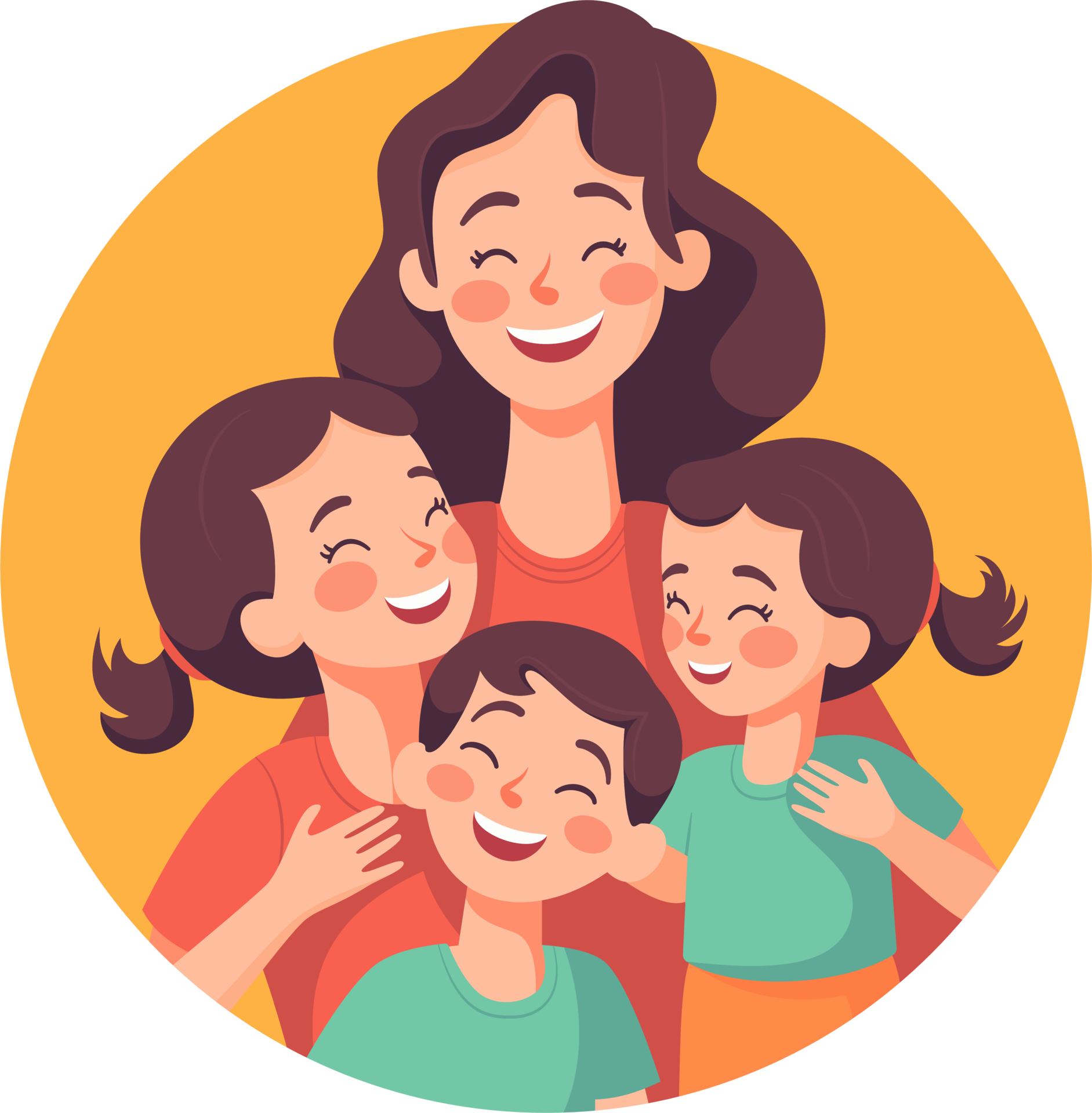 madre con niños, mamá con hijo y hija, contento familia momentos, plano ...